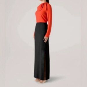 St. John Evening Santana Knit Maxi Skirt Black Full Length Formal 10